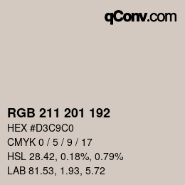Farbcode: RGB 211 201 192 | qconv.com