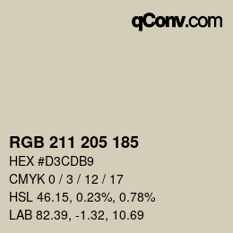 Color code: RGB 211 205 185 | qconv.com