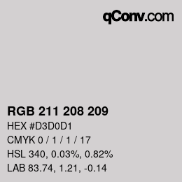Código de color: RGB 211 208 209 | qconv.com