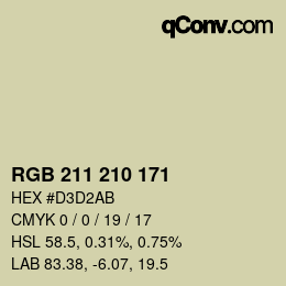 Color code: RGB 211 210 171 | qconv.com