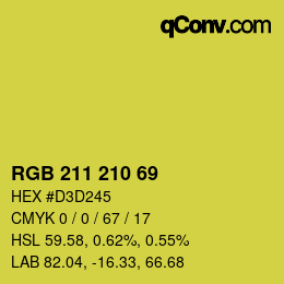Color code: RGB 211 210 69 | qconv.com