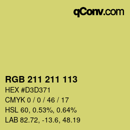 Color code: RGB 211 211 113 | qconv.com