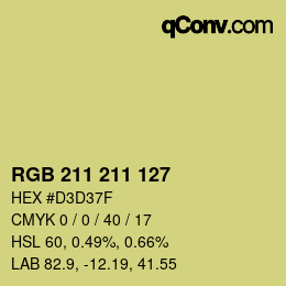 Color code: RGB 211 211 127 | qconv.com