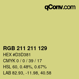 Color code: RGB 211 211 129 | qconv.com