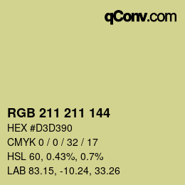 Color code: RGB 211 211 144 | qconv.com