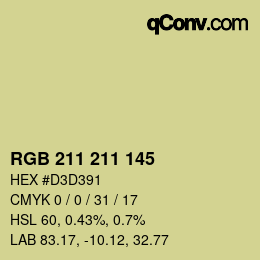 Color code: RGB 211 211 145 | qconv.com