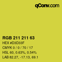 Color code: RGB 211 211 63 | qconv.com