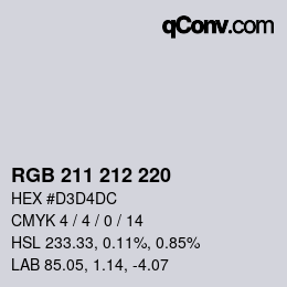 Código de color: RGB 211 212 220 | qconv.com