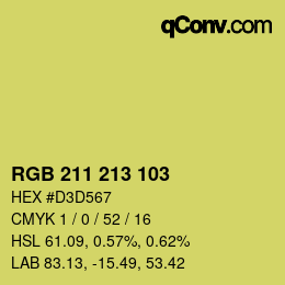 颜色代码: RGB 211 213 103 | qconv.com