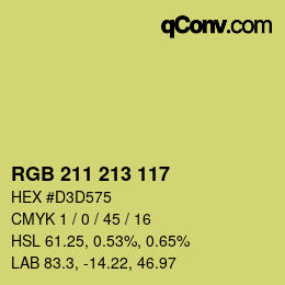 Color code: RGB 211 213 117 | qconv.com