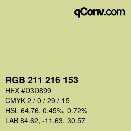 Farbcode: RGB 211 216 153 | qconv.com