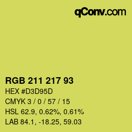 Color code: RGB 211 217 93 | qconv.com