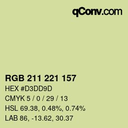Farbcode: RGB 211 221 157 | qconv.com