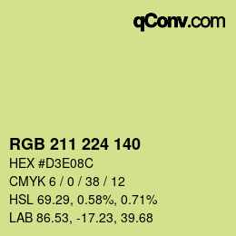 Color code: RGB 211 224 140 | qconv.com