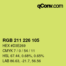 カラーコード: RGB 211 226 105 | qconv.com