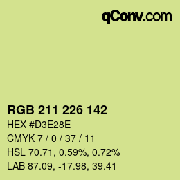 颜色代码: RGB 211 226 142 | qconv.com
