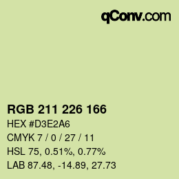 Color code: RGB 211 226 166 | qconv.com