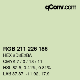 Color code: RGB 211 226 186 | qconv.com