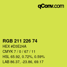 Color code: RGB 211 226 74 | qconv.com