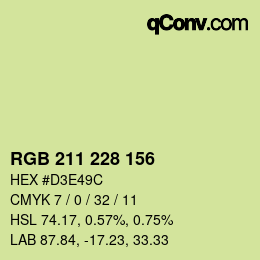 Color code: RGB 211 228 156 | qconv.com