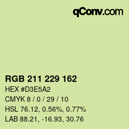 Color code: RGB 211 229 162 | qconv.com