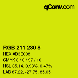 Color code: RGB 211 230 8 | qconv.com