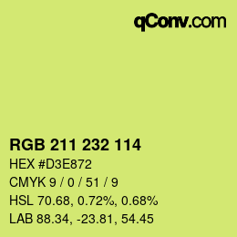 Color code: RGB 211 232 114 | qconv.com