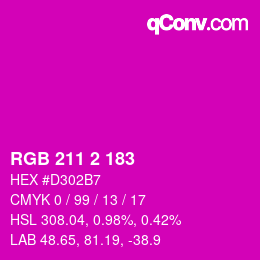 カラーコード: RGB 211 2 183 | qconv.com