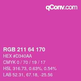 Color code: RGB 211 64 170 | qconv.com