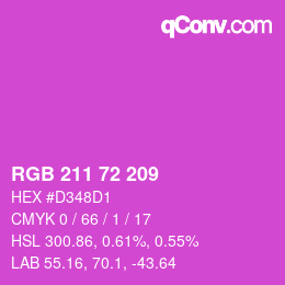 Color code: RGB 211 72 209 | qconv.com