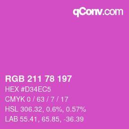 Color code: RGB 211 78 197 | qconv.com