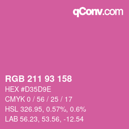 Color code: RGB 211 93 158 | qconv.com