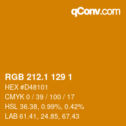 カラーコード: RGB 212.1 129 1 | qconv.com