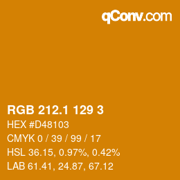 カラーコード: RGB 212.1 129 3 | qconv.com