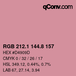 Farbcode: RGB 212.1 144.8 157 | qconv.com