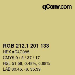 カラーコード: RGB 212.1 201 133 | qconv.com