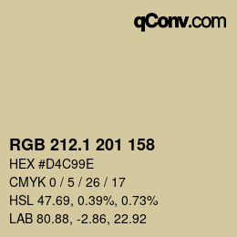 Color code: RGB 212.1 201 158 | qconv.com