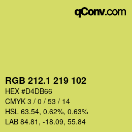カラーコード: RGB 212.1 219 102 | qconv.com