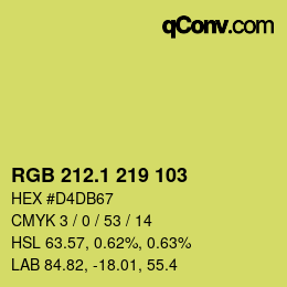 カラーコード: RGB 212.1 219 103 | qconv.com