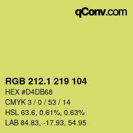 カラーコード: RGB 212.1 219 104 | qconv.com