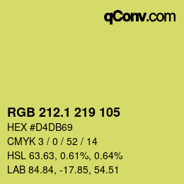 カラーコード: RGB 212.1 219 105 | qconv.com