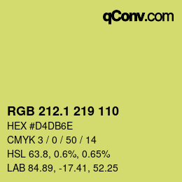 カラーコード: RGB 212.1 219 110 | qconv.com