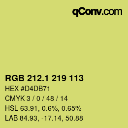 カラーコード: RGB 212.1 219 113 | qconv.com
