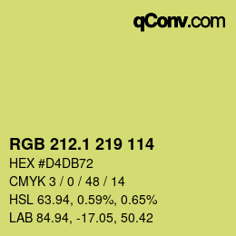 カラーコード: RGB 212.1 219 114 | qconv.com
