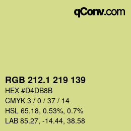 カラーコード: RGB 212.1 219 139 | qconv.com