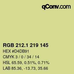 カラーコード: RGB 212.1 219 145 | qconv.com