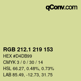 カラーコード: RGB 212.1 219 153 | qconv.com
