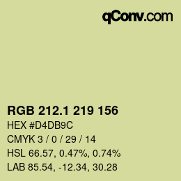 Color code: RGB 212.1 219 156 | qconv.com