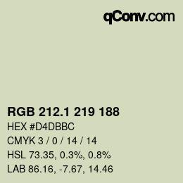 カラーコード: RGB 212.1 219 188 | qconv.com