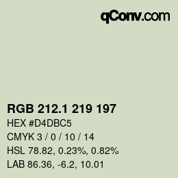カラーコード: RGB 212.1 219 197 | qconv.com